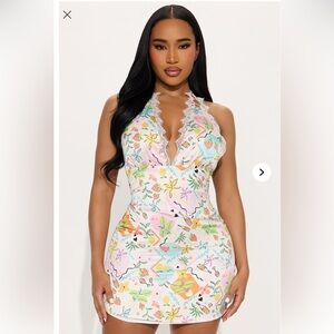 Halter mini dress